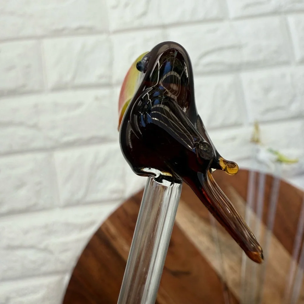 Vintage Lot 7 Blown Glass Cocktail Stir Sticks
